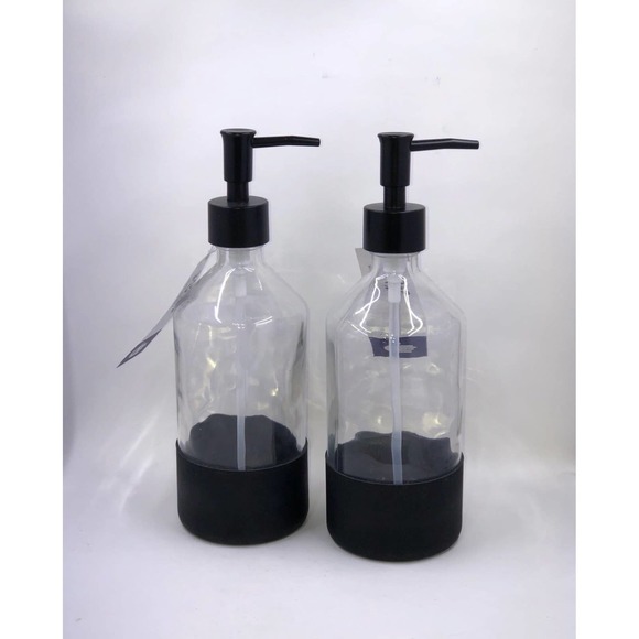 Target Bath New Set Of 2 Target Bullseye Soap Dispenser Glass Pump